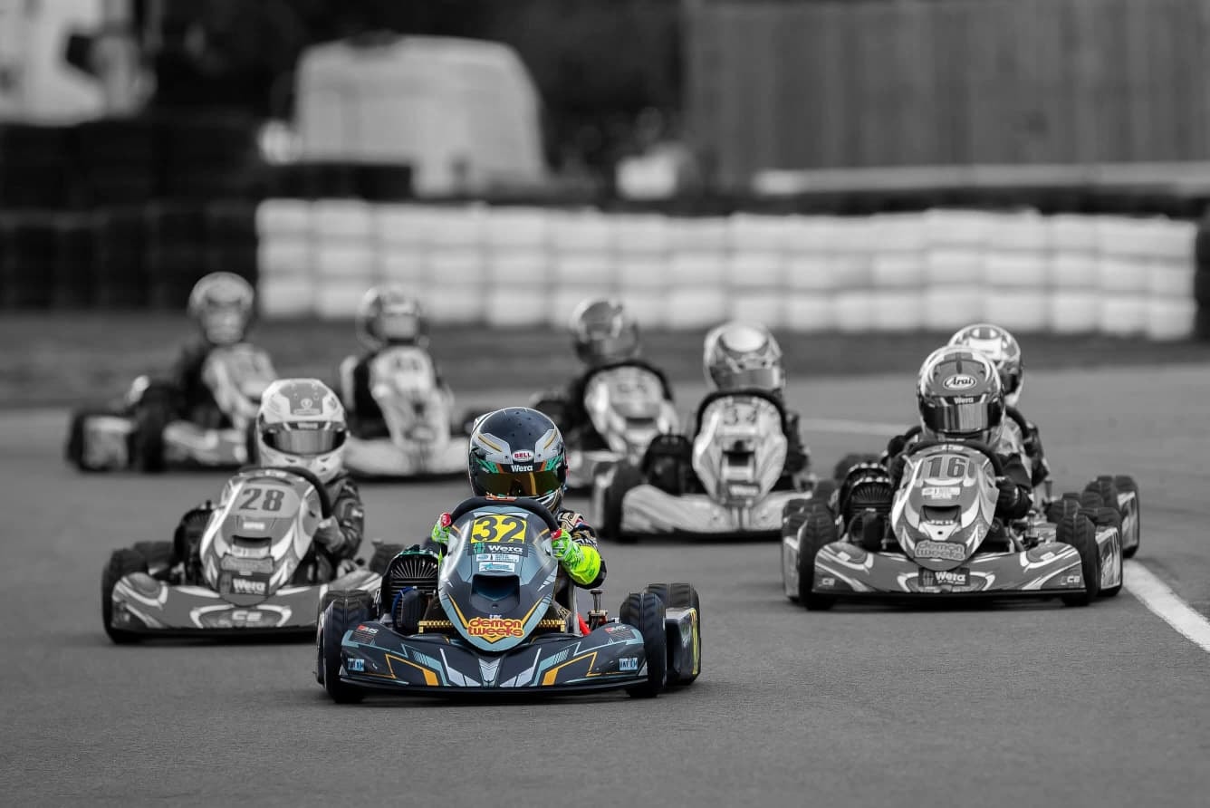 HE Motorsport driver in racing gear